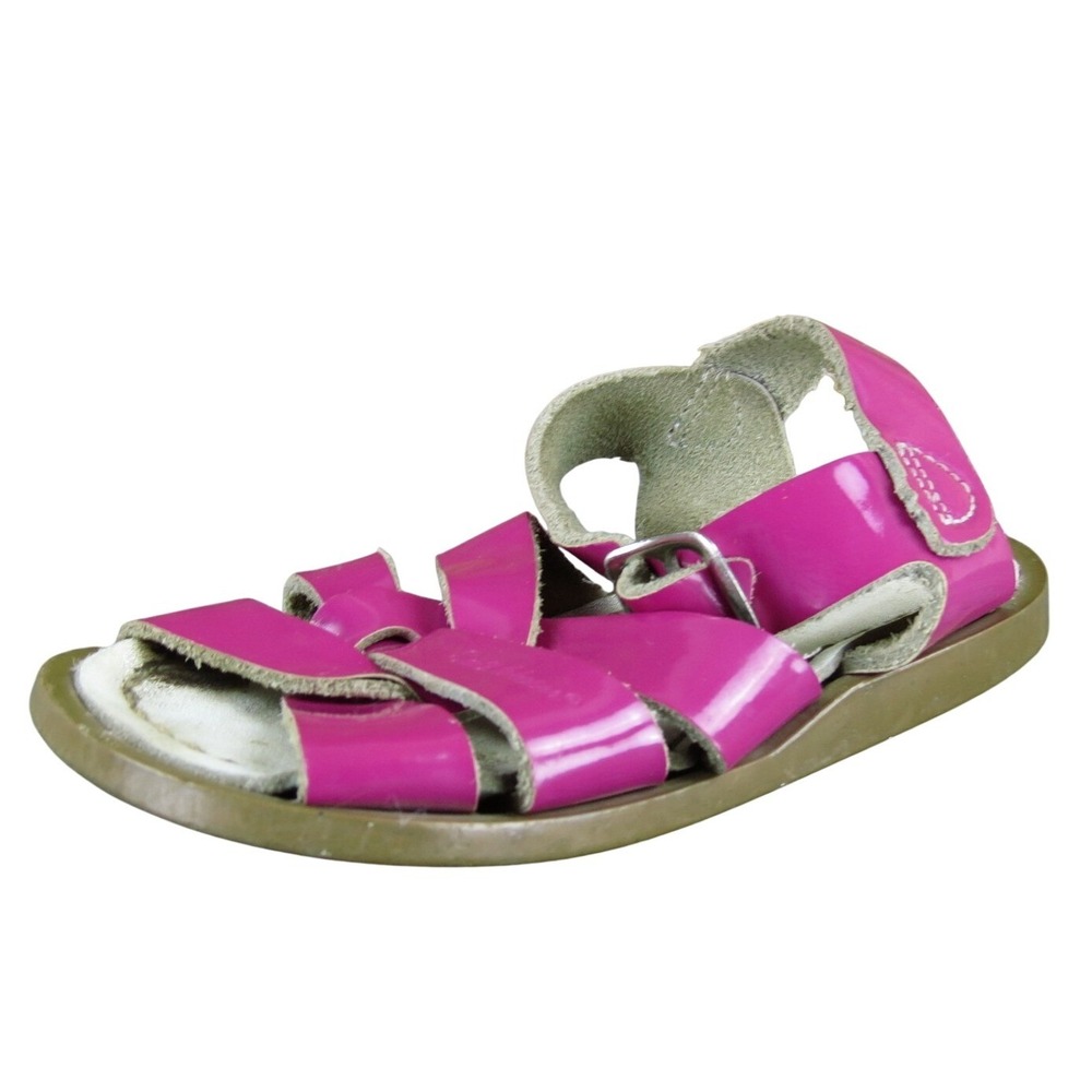 Salt Water Girls‎ Strappy  Sz T 6 Medium Hot Pink Patent Leather Buckle